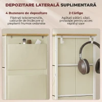 HOMCOM Comodă 8 Sertare Pliabile cu 4 Buzunare și 2 Cârlige, din Lemn, Oțel și Material Textil, 86x30x94.5 cm(m-5)