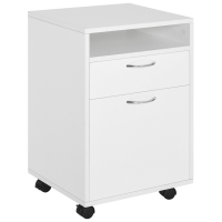 HOMCOM Cassettiera da ufficio 40cm x 35cm x 60cm Bianco
