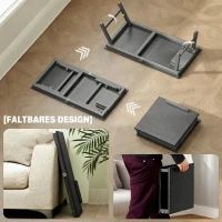 HOMCOM Supporto Monitor Inclinabile e Regolabile con Cassetto Laterale, in Legno, 83.5x33x23.5-34 cm, Nero(m-6)