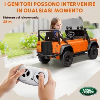 AIYAPLAY Auto Elettrica per Bambini, 12V Batteria, Telecomando, Funzione Musicale, Clacson, Luci LED, Arancione(m-8)