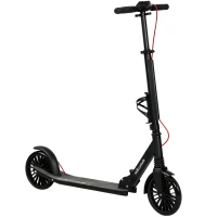 SPORTNOW Patinete urbano de aluminio, altura ajustable y plegable con ruedas PU de 20 cm, rodamientos ABEC-7 y freno doble(m-7)