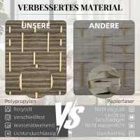 HOMCOM Paravent intérieur en bois 4 panneaux séparateur de pièce pliable pour salon chambre 180 x 180 cm chêne foncé(m-5)