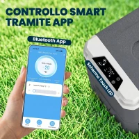 Outsunny Frigorifero da Auto Portatile 25L e Congelatore con Controllo App, 58x33x38.3 cm, Grigio(m-6)
