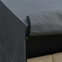 Outsunny Husă pentru Balansoar de Grădină cu 3 Locuri, Impermeabilă și Anti-UV, 220x125x172 cm, Negru(m-8)