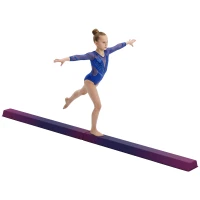 SPORTNOW 7.7ft Folding Gymnastics Beam, Floor Balance Beam for Kids with Anti-Slip Base, Gymnastics Equipment for Home, Blue(m-10)