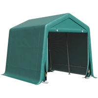 Outsunny Carpa de Jardín Exterior 2,4x2x2 m Cobertizo Exterior con 2 Puertas con Cremallera Impermeable Anti-UV Carpa Verde(m-10)