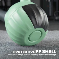SPORTNOW Kettlebell for Strength Training Kettle Bell with Non-Slip Handle 8 kg Green(m-4)