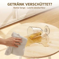 HOMCOM Tavolo Alto Rotondo con Mensola, Tavolo Moderno per Cucina o Sala da Pranzo, per 2 Persone, Naturale e Bianco(m-5)