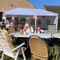 Outsunny 3 x 6 m Garden Pop Up Gazebo, Wedding Party Tent Marquee, Water Resistant Awning Canopy with Sidewalls, Windows, Carry Bag, White(m-8)