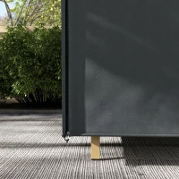 Outsunny Husă pentru Balansoar de Grădină cu 3 Locuri, Impermeabilă și Anti-UV, 220x125x172 cm, Negru(m-9)