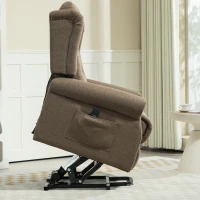 HOMCOM 45° Lifting Riser and Recliner Armchair  - Dark Brown(m-11)