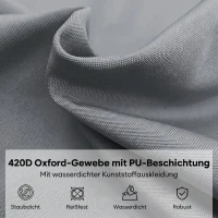 Outsunny Husă impermeabilă pentru umbrelă, protecție umbrelă cu fermoar și șnur, gri(m-4)