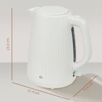 HOMCOM Hervidor Eléctrico 1,7L 2200W con Filtro Antical Desmontable Apagado Automático Base Giratoria 360° Crema(m-3)