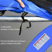 HOMCOM Protecție Margine pentru Trambulină, Ø366x1.5 cm, Albastru(m-6)