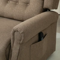 HOMCOM 45° Lifting Riser and Recliner Armchair  - Dark Brown(m-13)