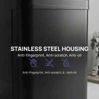 HOMCOM 40L Sensor Bin with Soft-Close Lid, Stainless Steel Automatic Touchless Motion Sensor Kitchen Bin, Black(m-6)