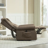 HOMCOM 45° Lifting Riser and Recliner Armchair  - Dark Brown(m-10)