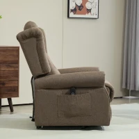 HOMCOM 45° Lifting Riser and Recliner Armchair  - Dark Brown(m-9)