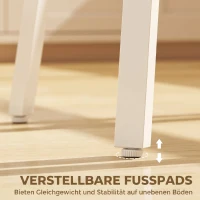 HOMCOM Tavolo Alto Rotondo con Mensola, Tavolo Moderno per Cucina o Sala da Pranzo, per 2 Persone, Naturale e Bianco(m-6)