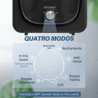 HOMCOM Máquina de Secar Roupa de Exaustão 4 kg 800W Anti-Vincos Esterilização 5 Programas Carga Frontal 48x40x56 cm Preto(m-5)