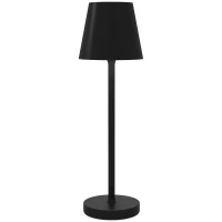 HOMCOM Lámpara de Mesita de Noche Inalámbrica con Luces LED Lámpara de Mesa USB-C Recargable 3 Colores Ø11,2x36,5 cm Negro(m-10)