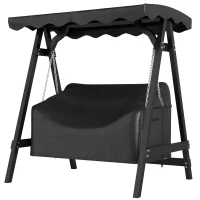 Outsunny 2-Sitzer Gartenschaukel-Abdeckung, wasserdichte Schutzhülle, winddicht und UV-beständig, 420D Oxford-Stoff(m-10)