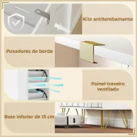 HOMCOM Sapateira Estreita com 2 Compartimentos Abatíveis Armário e Prateleiras Ajustáveis 10-14 Pares de Sapatos 110x25x110,6 cm Branco(m-10)