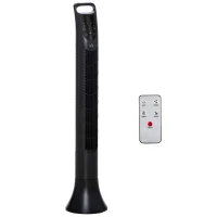HOMCOM 36'' Freestanding Tower Fan, 3 Speed 3 Mode, 7.5h Timer, 70 Degree Oscillating, LED Display, Remote Controller, Black(m-12)