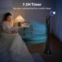 HOMCOM 36'' Freestanding Tower Fan, 3 Speed 3 Mode, 7.5h Timer, 70 Degree Oscillating, LED Display, Remote Controller, Black(m-17)