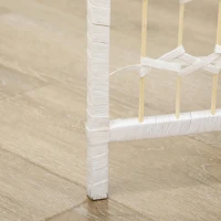 HOMCOM Paravan separator de încăperi cu 6 panouri pliabil din sfoară de hârtie 160x170cm decor pentru dormitor alb(m-5)
