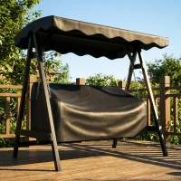 Outsunny 3-Sitzer Gartenschaukel-Abdeckung, wasserdichte Schutzhülle, winddicht und UV-beständig, 420D Oxford-Stoff(m-2)