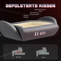 HOMCOM Ergonomischer Gaming-Stuhl mit 3D-Armlehnen, verstellbar, rollbarer Schreibtischstuhl mit Lendenstütze, Grau(m-5)