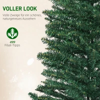 HOMCOM Weihnachtsbaum künstliche Künstliche Tanne Christbaum, inkl Ständer Weihnachtsstern 2,1 m, Grün(m-5)