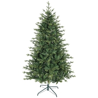 HOMCOM Künstlicher Weihnachtsbaum mit realistischen Zweigen, Kunst-Tannenbaum, Metallständer, leichte Montage, Grün