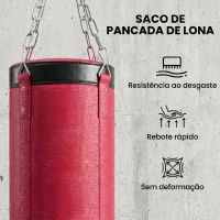 SPORTNOW Suporte para Saco de Boxe de Pé em Aço, Altura Ajustável 175–220 cm e 185–231 cm, Base Pesada e Saco de Lona(m-5)