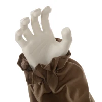 HOMCOM Grusel-Puppe Halloween-Dekoration, beweglicher Kopf, rote Augen, Batteriebetrieb(m-8)