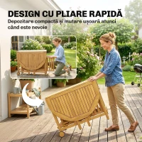 Outsunny economisire spațiu terasă pliabilă(m-5)
