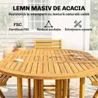 Outsunny economisire spațiu terasă pliabilă(m-6)