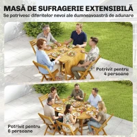 Outsunny economisire spațiu terasă pliabilă(m-4)