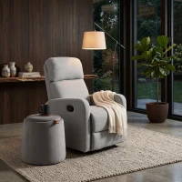 Homcom Fotoliu Relaxare – Rabatabil 168°, Cu Suport pentru Picioare(m-9)