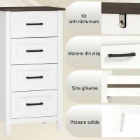 HOMCOM comodă îngustă compactă economisire spațiu(m-6)
