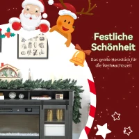 HOMCOM 2,7 m künstliche Weihnachtsgirlande Dekoration mit 216 Spitzen Tannengirlande für Treppen Kamin Grün(m-4)