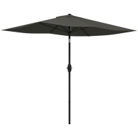 Outsunny Parasol Rectangulaire Gris Foncé 2x3m Inclinable