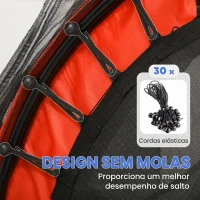 HOMCOM Trampolim para Crianças com Rede de Segurança e Estrutura de Aço para Interiores e Exteriores Carga 50 kg Ø163x190 cm Vermelho(m-4)
