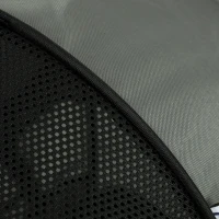 PawHut Carrinho para Cães Dobrável de 4 Rodas EVA Giratório com Travão Janelas de Rede Almofada Lavável Porta-Copos Cinzento(m-9)