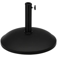 Outsunny Base para Sombrilla Redonda 25 kg Soporte de Parasol de Cemento para Sombrilla con Postes Ø33 mm Ø38 mm Ø48 mm(m-10)