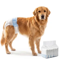 PawHut Disposable Dog Diapers Female for L Dogs Incontinence or Excitable Urination and Training 48 Count(m-10)