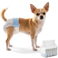 PawHut Disposable Dog Diapers Female Incontinence or Excitable Urination and Training 48 Count, XS, 15-33 cm(m-10)