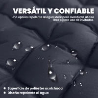 Outsunny Esterilla de Camping Plegable Portátil con Correas Antideslizante para Cama de Camping Tienda Viajes Gris Oscuro(m-7)
