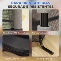HOMCOM Trampolim para Crianças com Rede de Segurança e Estrutura de Aço para Interiores e Exteriores Carga 50 kg Ø163x190 cm Preto(m-7)